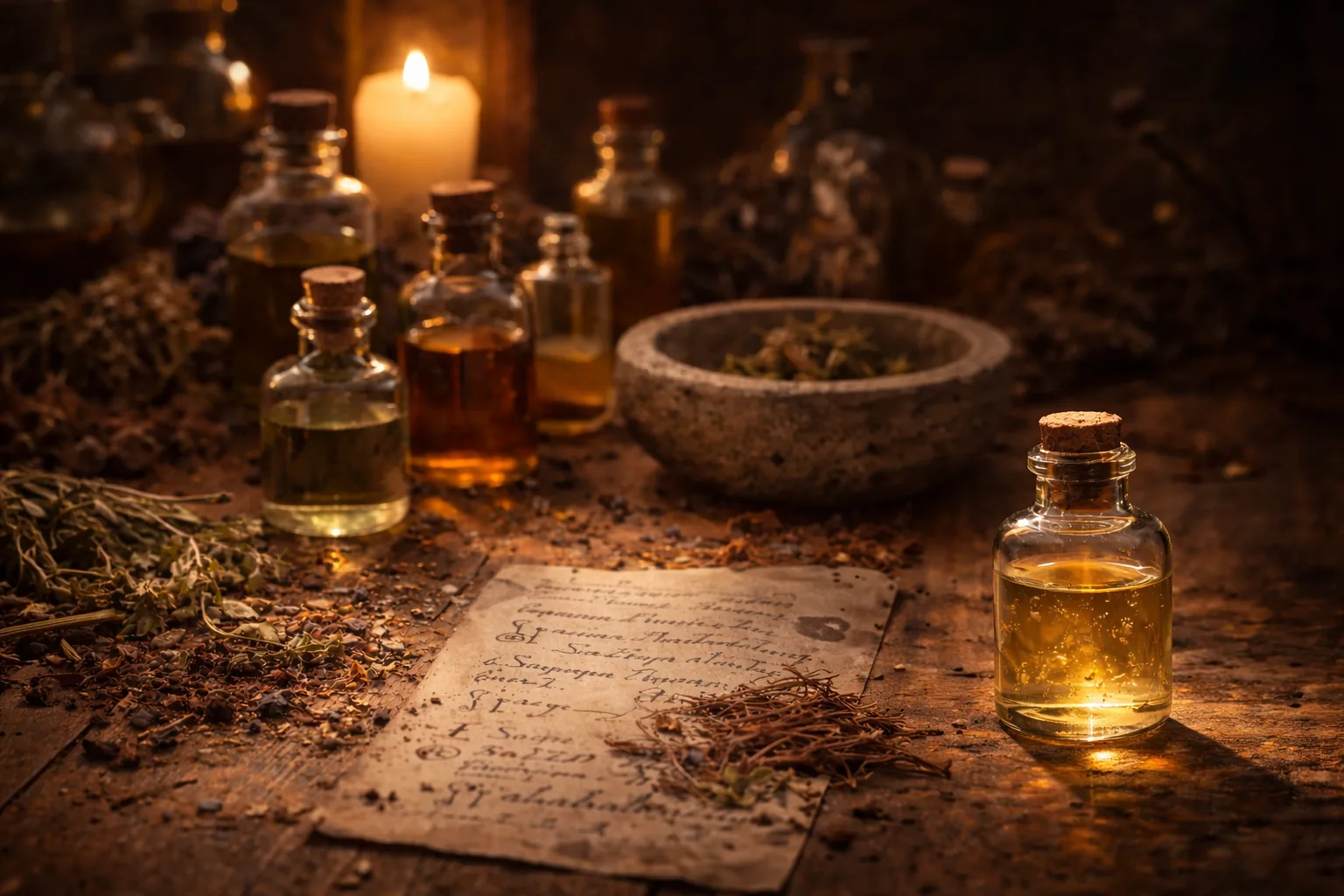 Illustration accompanying the Alchemical Spells service