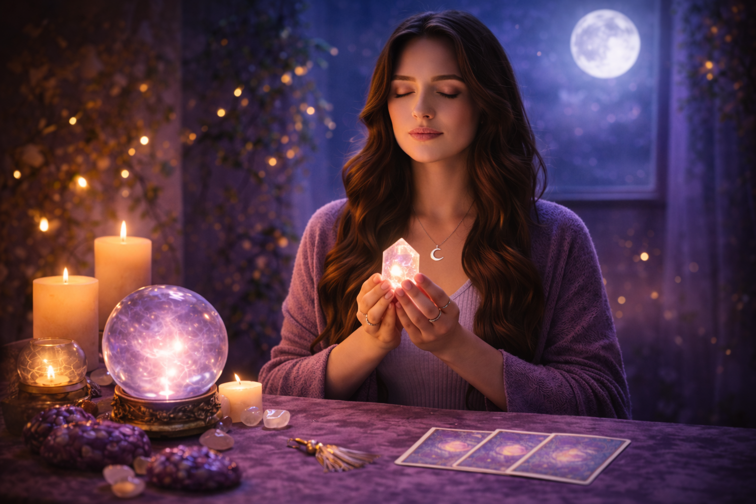 A calm mystical illustration of rune stones and gentle light